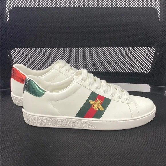Gucci | Shoes | Gucci White Sneakers With Red And Green  display picture 2
